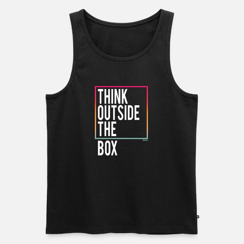 Think outside the Box - Männer Premium Bio Tank Top - Schwarz