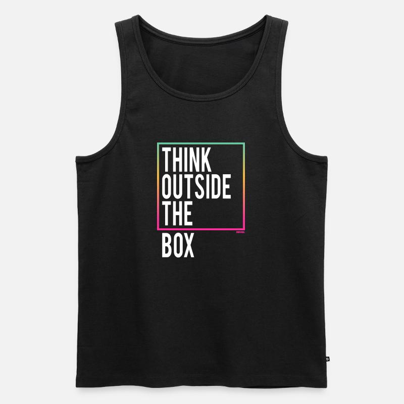 Think outside the Box - Männer Premium Bio Tank Top - Schwarz