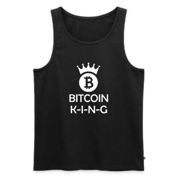 Bitcoin Trading Crypto Stocks - Débardeur bio Premium Homme - noir - Devant - Michal (187cm)
