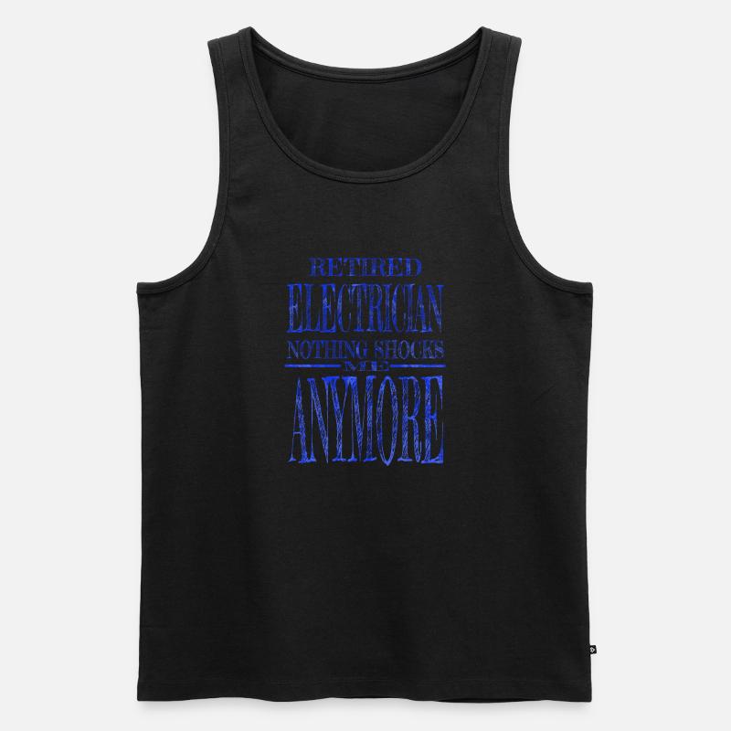 electric wire electrical engineer electrical - Männer Premium Bio Tank Top - Schwarz