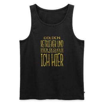 tier hundefreund pfote spaß pudel geschenkidee - Männer Premium Bio Tank Top - Schwarz - Vorne - Michal (187cm)
