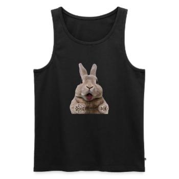Kaninchen - Männer Premium Bio Tank Top - Schwarz - Vorne - Michal (187cm)