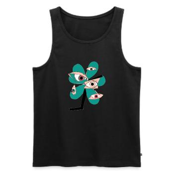 Unreal Eyed Tree - Men's Premium Organic Tank Top - black - Front - AI Model Male 178 light (178cm)