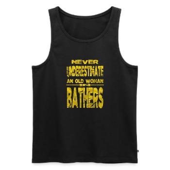 funny sayings funny grandma athlete awareness - Men's Premium Organic Tank Top - black - Front - Michal (187cm)