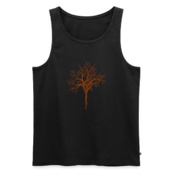 ARBRE DANSE - Débardeur bio Premium Homme - noir - Devant - Michal (187cm)