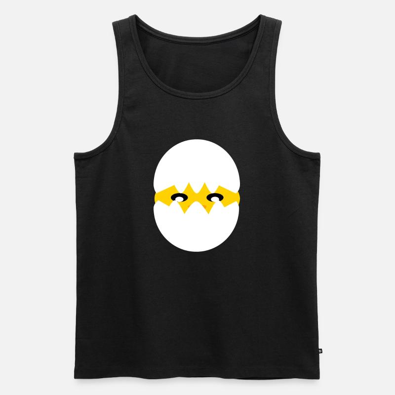 Schlüpfendes Küken - Männer Premium Bio Tank Top - Schwarz