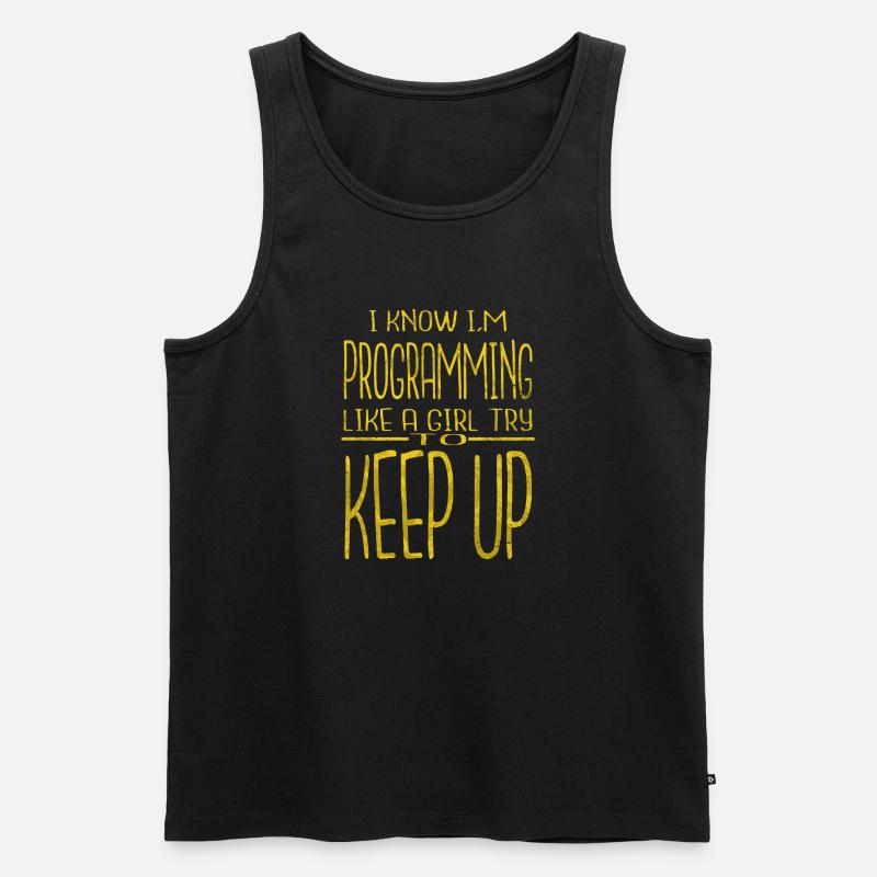 computer science jokes - Männer Premium Bio Tank Top - Schwarz