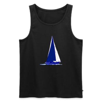 Sailboat Sailing Ship Sailing Sport Sailors - Men's Premium Organic Tank Top - black - Front - Michal (187cm)