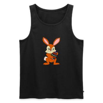 osterhase - Männer Premium Bio Tank Top - Schwarz - Vorne - AI Model Male 178 light (178cm)