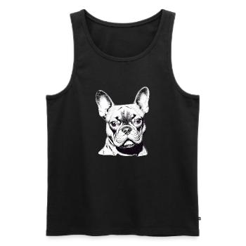 Bulldog Dogs Dog Owner Dog Dog Owner - Débardeur bio Premium Homme - noir - Devant - AI Model Male 178 light (178cm)