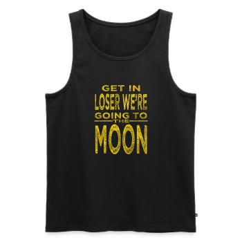 fun animation geek alien ufo anal probe memes - Men's Premium Organic Tank Top - black - Front - Michal (187cm)