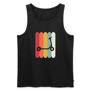 E-Scooter Roller Scooter - Männer Premium Bio Tank Top - Schwarz - Vorne - Michal (187cm)