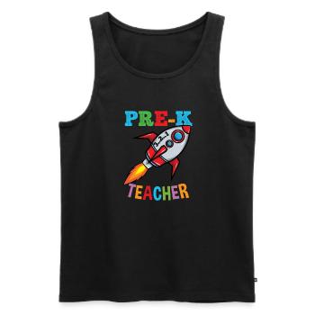 Space Pre K Teacher Preschool Back To School - Männer Premium Bio Tank Top - Schwarz - Vorne - AI Model Male 178 light (178cm)