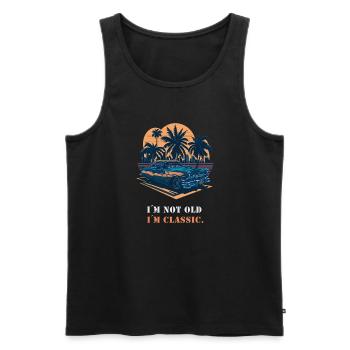 I´m not old I´m classic - Männer Premium Bio Tank Top - Schwarz - Vorne - Michal (187cm)