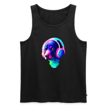Labradorbesitzer Labrador Retriever Hundewelpe - Männer Premium Bio Tank Top - Schwarz - Vorne - Michal (187cm)