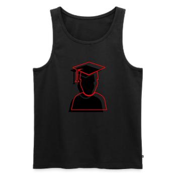 Student Diploma 2 - Men's Premium Organic Tank Top - black - Front - Michal (187cm)