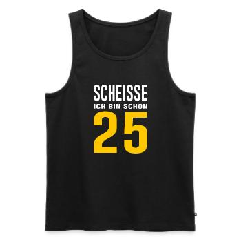 25. Geburtstag Geschenk Spruch - Männer Premium Bio Tank Top - Schwarz - Vorne - AI Model Male 178 light (178cm)