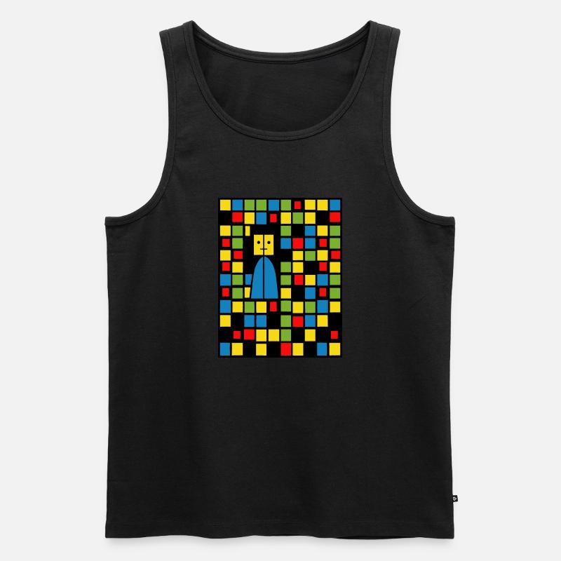 Game Over Retro Design - Männer Premium Bio Tank Top - Schwarz