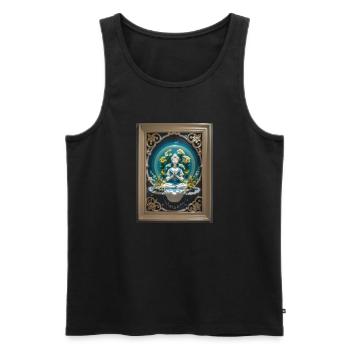 Harmony & Harmony - Men's Premium Organic Tank Top - black - Front - AI Model Male 178 light (178cm)