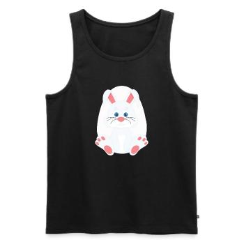 Niedlicher Osterhase und Ei - Männer Premium Bio Tank Top - Schwarz - Vorne - AI Model Male 178 light (178cm)