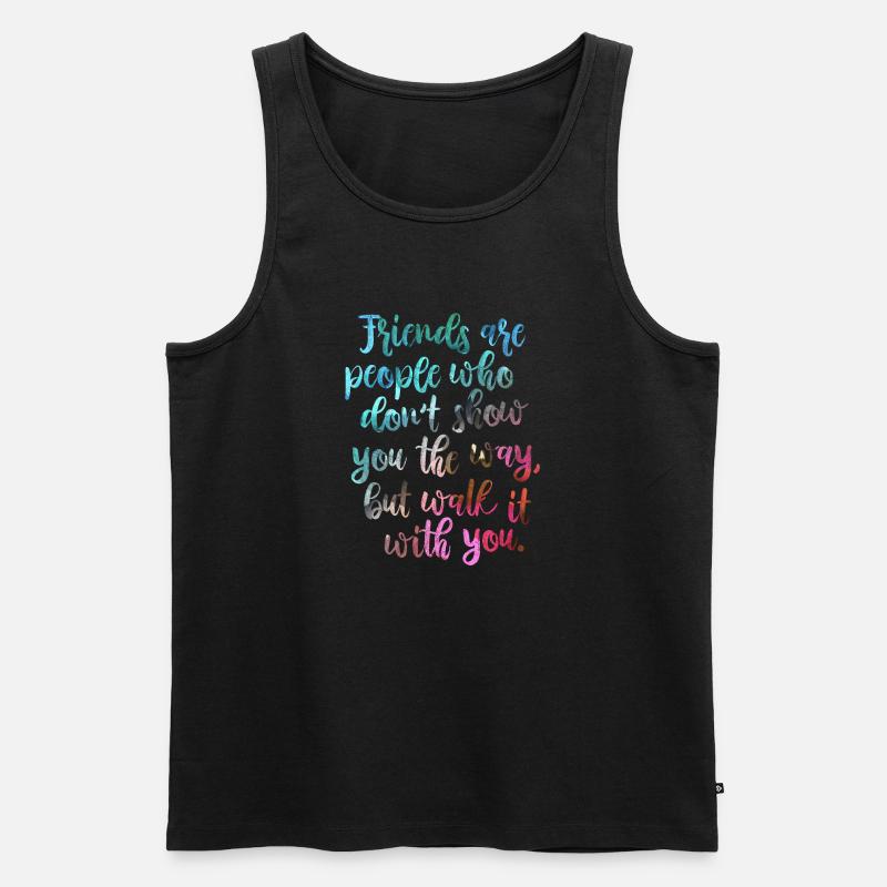 Gute Freunde - Männer Premium Bio Tank Top - Schwarz