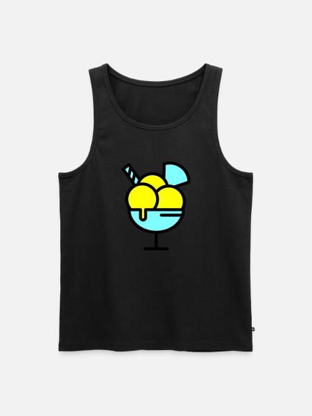 Sundae - Men's Premium Organic Tank Top - black