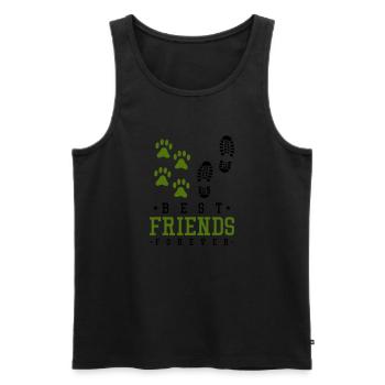 best friends forever 02 - Männer Premium Bio Tank Top - Schwarz - Vorne - Michal (187cm)