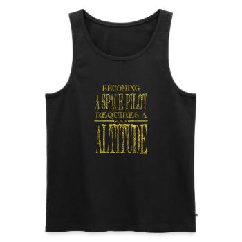 night sky space travel astrology spaceship colors - Männer Premium Bio Tank Top - Schwarz - Vorne - Michal (187cm)