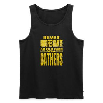 best mom ever mom water sport grandpa and fishing - Men's Premium Organic Tank Top - black - Front - Michal (187cm)
