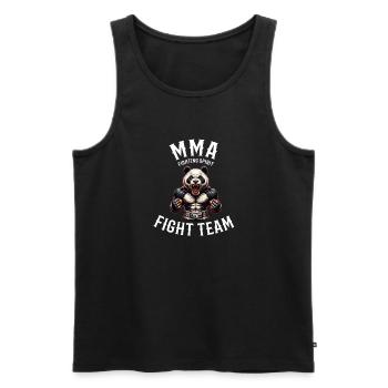 MMA Panda Fight Team - Cage Fighter Free Fighting - Männer Premium Bio Tank Top - Schwarz - Vorne - Michal (187cm)