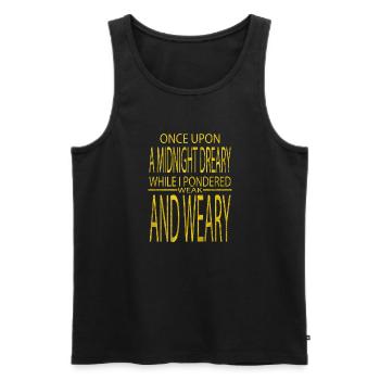 book connoisseur lover joke sayings cool - Men's Premium Organic Tank Top - black - Front - AI Model Male 178 light (178cm)