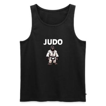 Niedlicher Kampfsport-Judo-Gorilla - Männer Premium Bio Tank Top - Schwarz - Vorne - AI Model Male 178 light (178cm)
