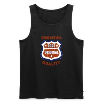 Qualité premium 2021 - Débardeur bio Premium Homme - noir - Devant - Michal (187cm)