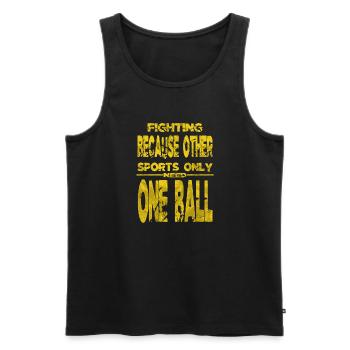 hobbyists grabbling birthday present idea sports - Männer Premium Bio Tank Top - Schwarz - Vorne - AI Model Male 178 light (178cm)