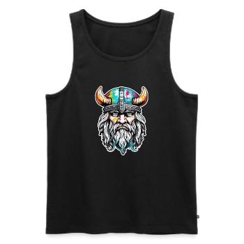 Wikinger / Thor / Odin / nordisch / keltisch - Männer Premium Bio Tank Top - Schwarz - Vorne - Michal (187cm)