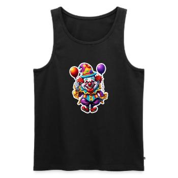 Clown / Cirque / Carnaval / Carnaval / Ludique - Débardeur bio Premium Homme - noir - Devant - Michal (187cm)