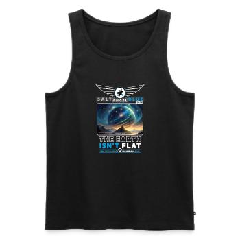 Die Erde ist nicht flach - Männer Premium Bio Tank Top - Schwarz - Vorne - AI Model Male 178 light (178cm)