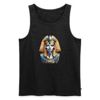 Ägypten / Pharao / Mumien / Hieroglyphen / Sphinx - Männer Premium Bio Tank Top - Schwarz - Vorne - AI Model Male 178 light (178cm)