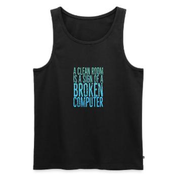 clean room - Men's Premium Organic Tank Top - black - Front - AI Model Male 178 light (178cm)