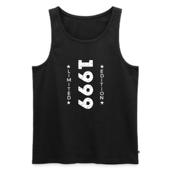 1999 LIMITIERTE AUFLAGE - Männer Premium Bio Tank Top - Schwarz - Vorne - Michal (187cm)