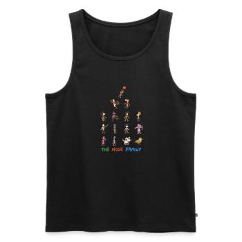 All in one with outline - Men's Premium Organic Tank Top - black - Front - AI Model Male 178 light (178cm)