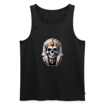 Pharaoh- Mummy - Egypt - Men's Premium Organic Tank Top - black - Front - AI Model Male 178 light (178cm)