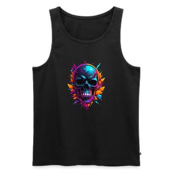 Skull - Men's Premium Organic Tank Top - black - Front - Michal (187cm)
