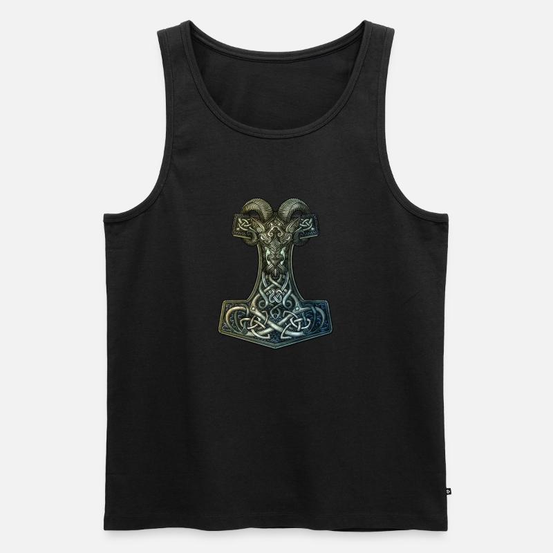 Mjölnir - Männer Premium Bio Tank Top - Schwarz