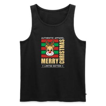 Merry Christmas - Männer Premium Bio Tank Top - Schwarz - Vorne - AI Model Male 178 light (178cm)