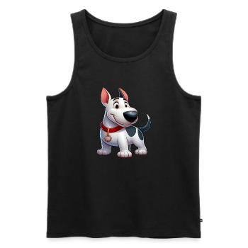 Bullterrier 4 - Männer Premium Bio Tank Top - Schwarz - Vorne - AI Model Male 178 light (178cm)