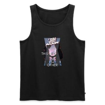 Wir sehen uns wieder - Männer Premium Bio Tank Top - Schwarz - Vorne - Michal (187cm)
