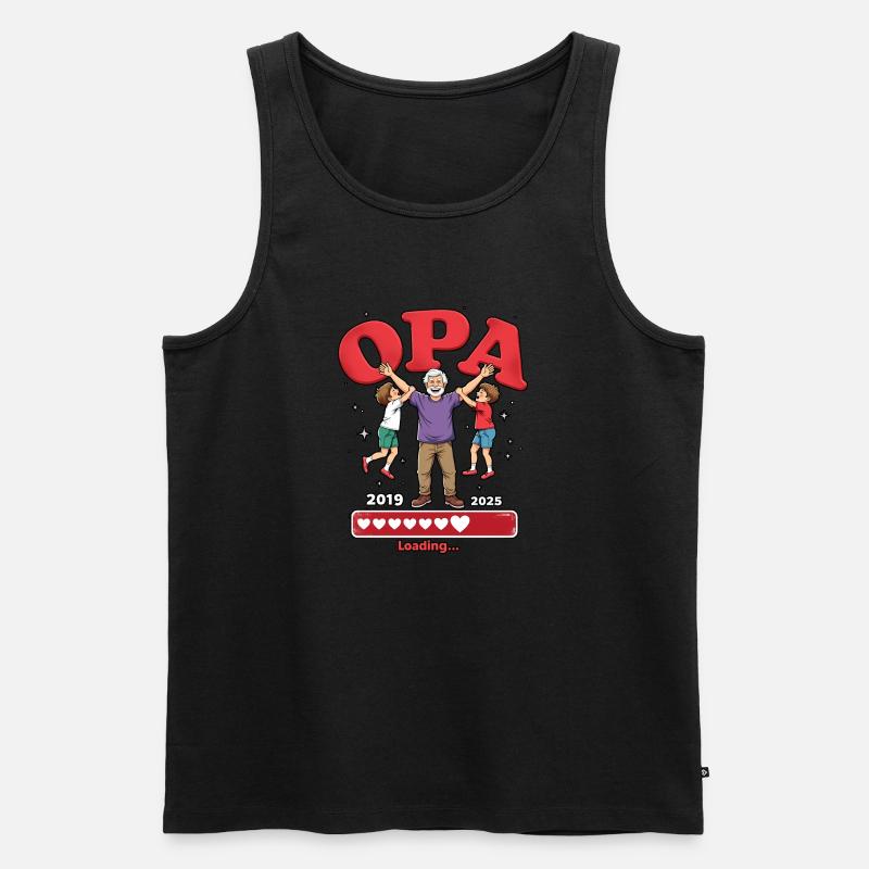 Opa Loading - 2019/2015 - Männer Premium Bio Tank Top - Schwarz