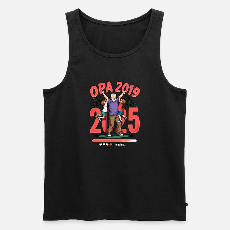 Opa Loading - 2019/2015 - Männer Premium Bio Tank Top - Schwarz