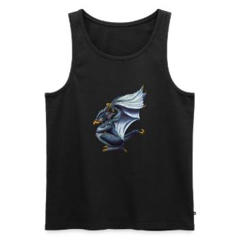 Kleiner Gargoyle - Männer Premium Bio Tank Top - Schwarz - Vorne - AI Model Male 178 light (178cm)